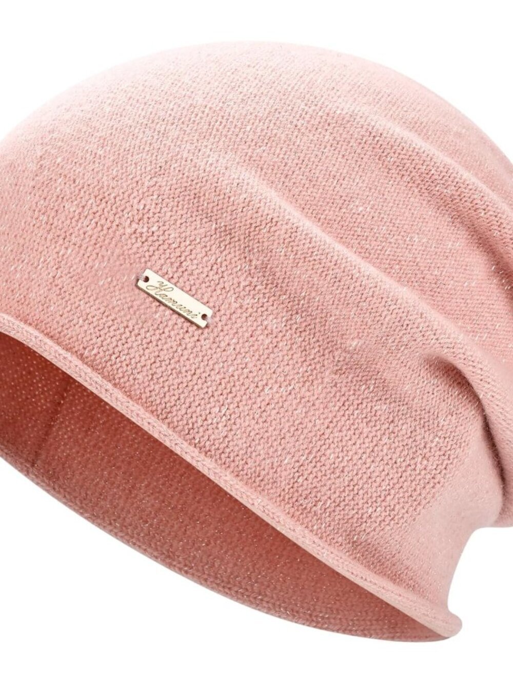 Unisex Sparkle Pink​ 100% Wool Warm Knit Pull-On Winter Slouchy Skull Beanie Cap